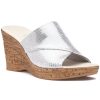 Women Onex for Jildor Sandals | Christina 2 Wedge Sandal White Elastic
