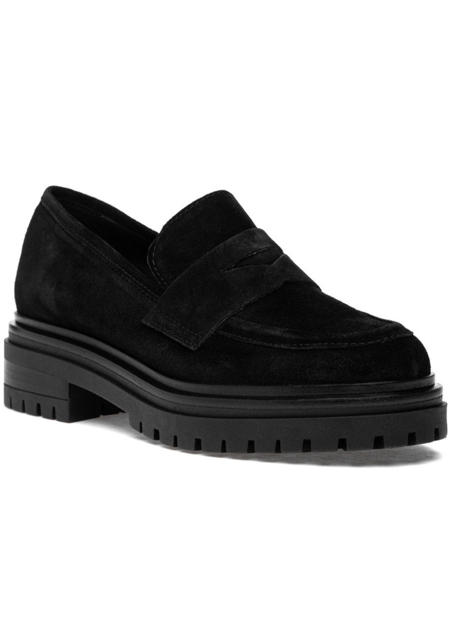 Women 275 Central Loafers & Oxfords | Lindor2 Loafer Black Suede