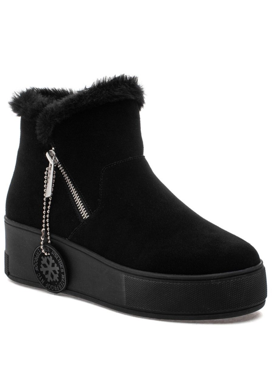 Women J/Slides Boots | Marie Boot Black Waterproof Suede