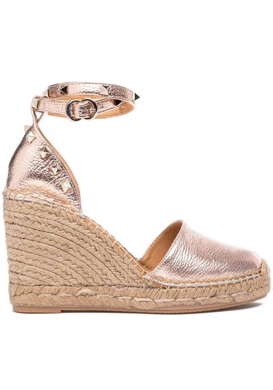 Women 275 Central Espadrilles | Michael Espadrille Wedge Rosegold Leather