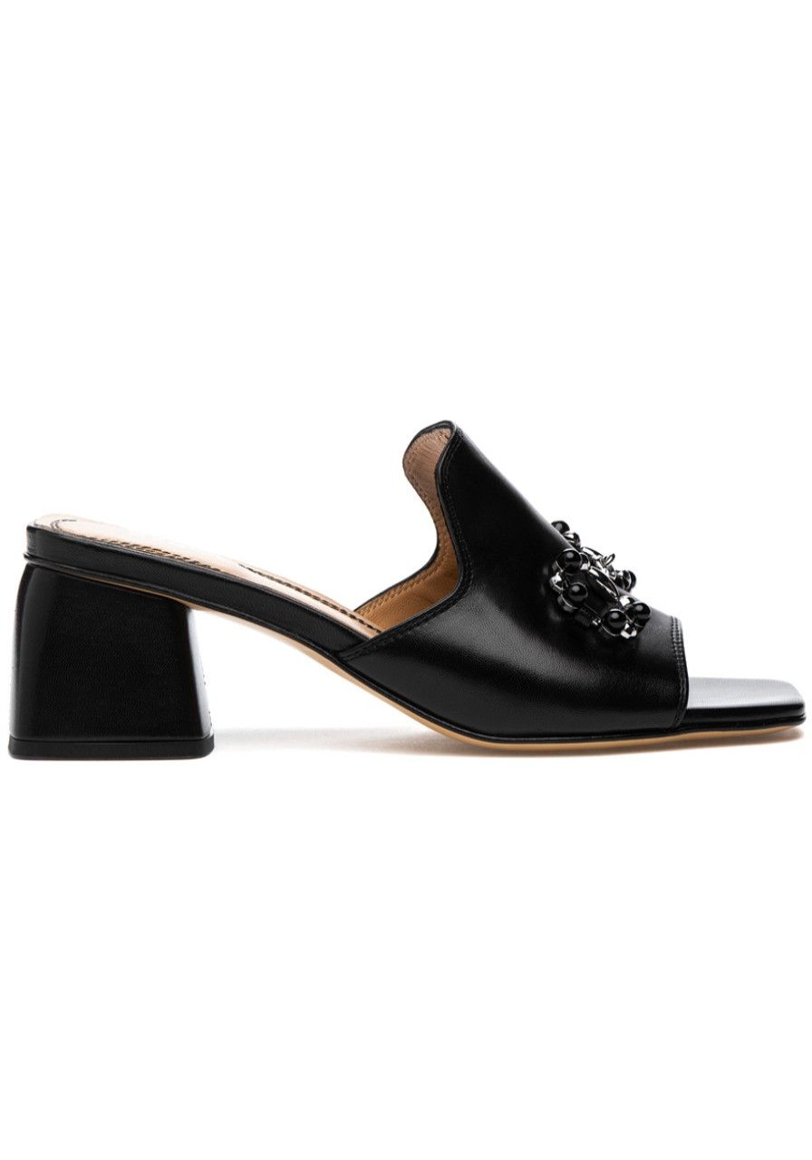 Women 275 Central Mules & Clogs | Messi Sandal Black Leather