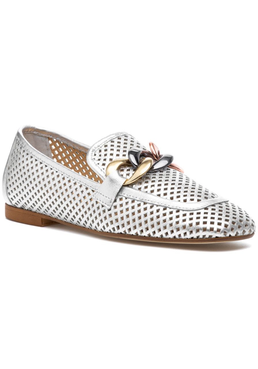 Women 275 Central Flats | Lavigne Loafer Silver Leather