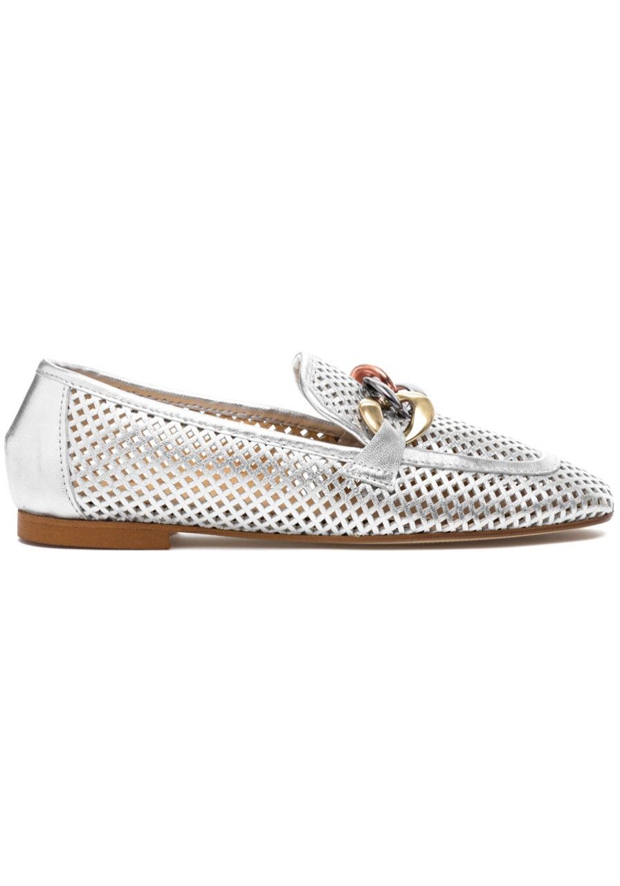 Women 275 Central Flats | Lavigne Loafer Silver Leather