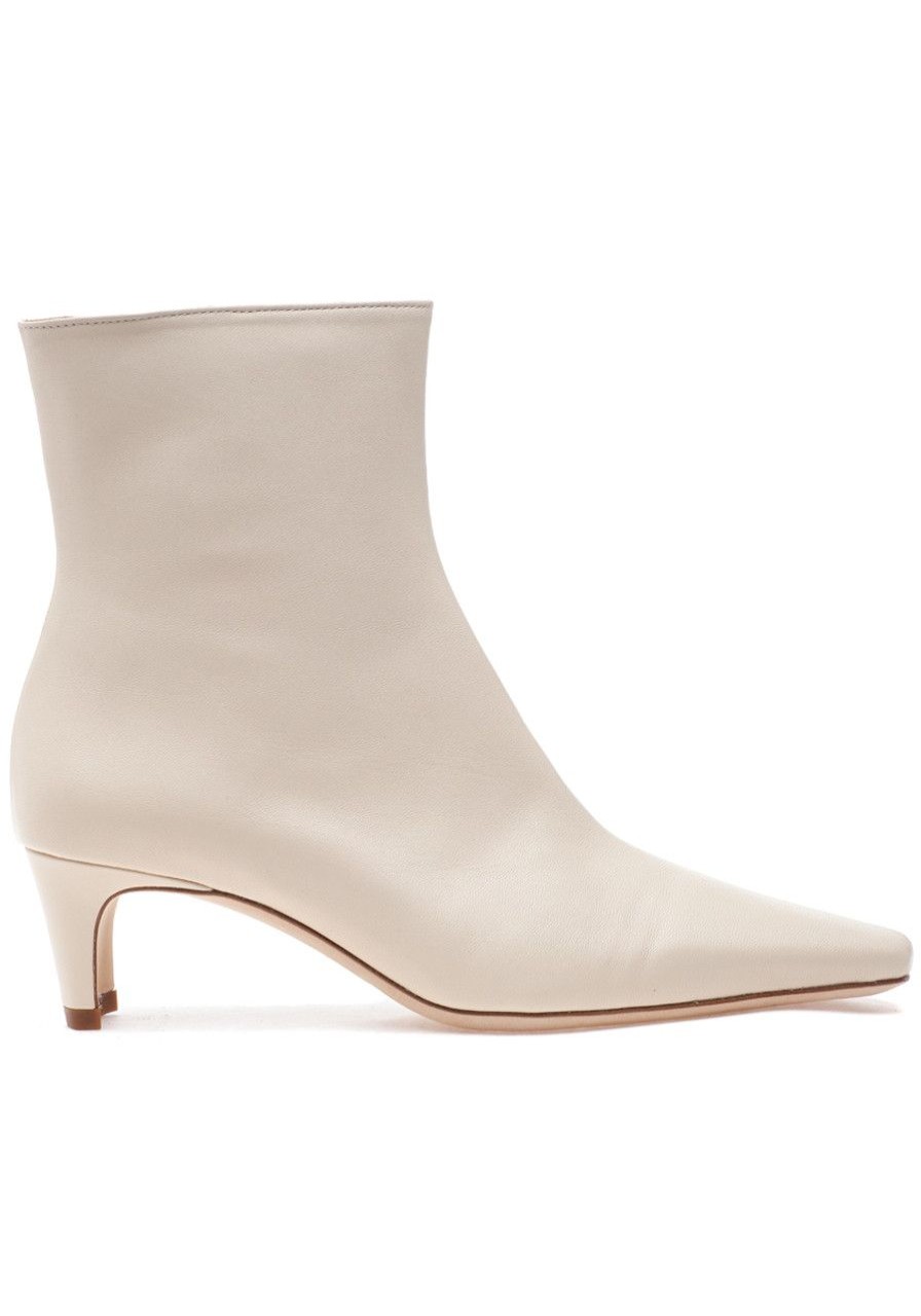 Women Staud Boots | Wally Ankle Boot Cream Leather