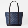 Women MZ Wallace Handbags Totes | Medium Empire Tote Navy & Black