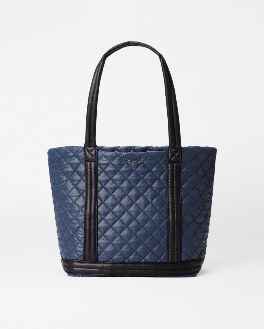 Women MZ Wallace Handbags Totes | Medium Empire Tote Navy & Black