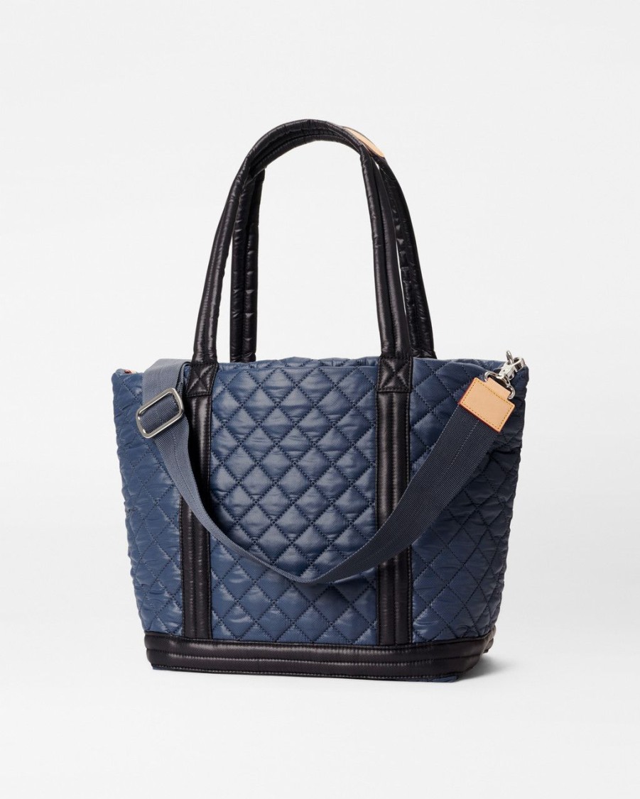 Women MZ Wallace Handbags Totes | Medium Empire Tote Navy & Black