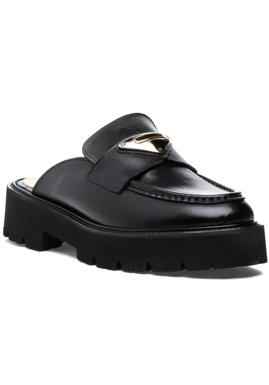 Women 275 Central Mules & Clogs | Paige Loafer Mule Black Leather