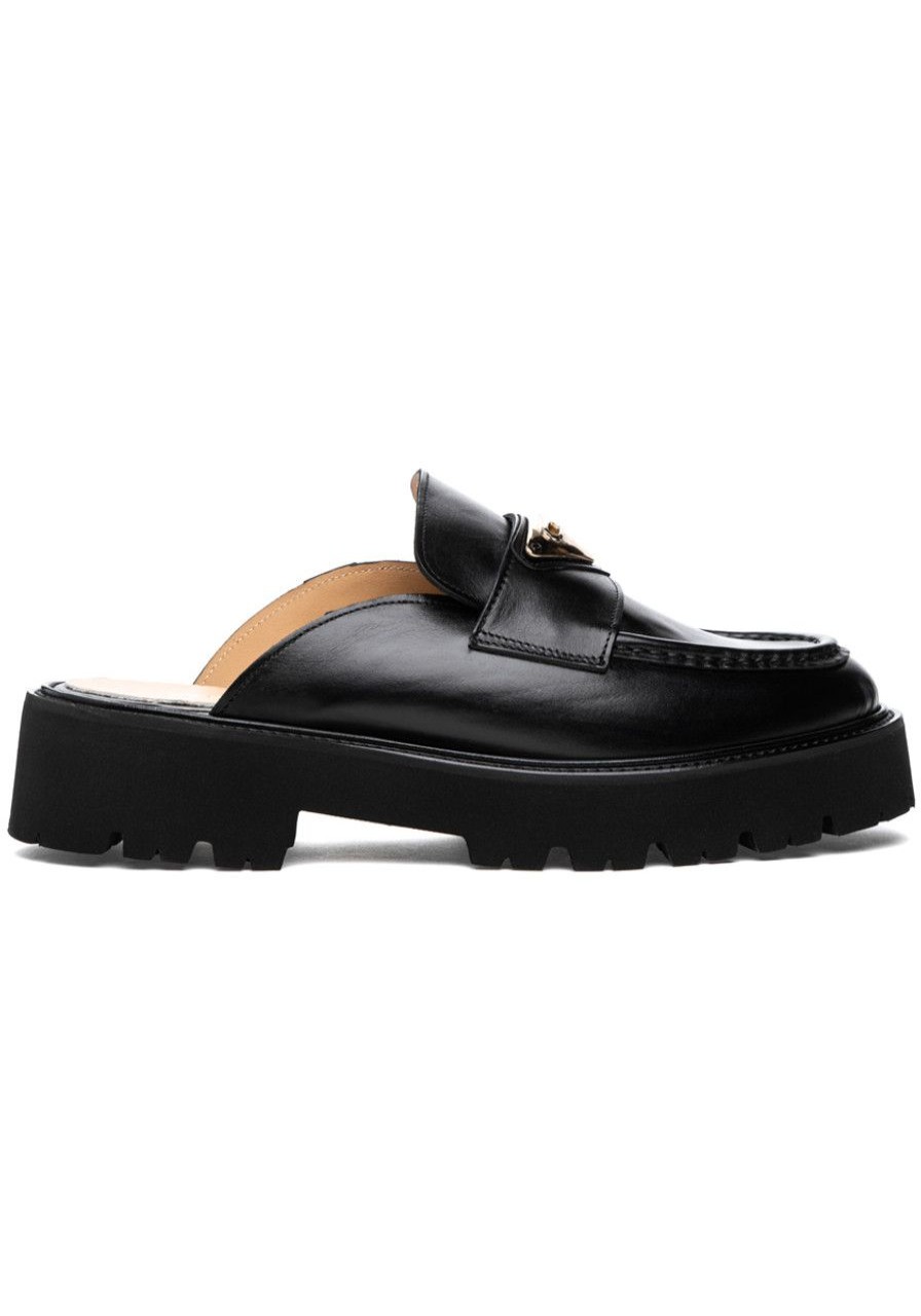 Women 275 Central Mules & Clogs | Paige Loafer Mule Black Leather