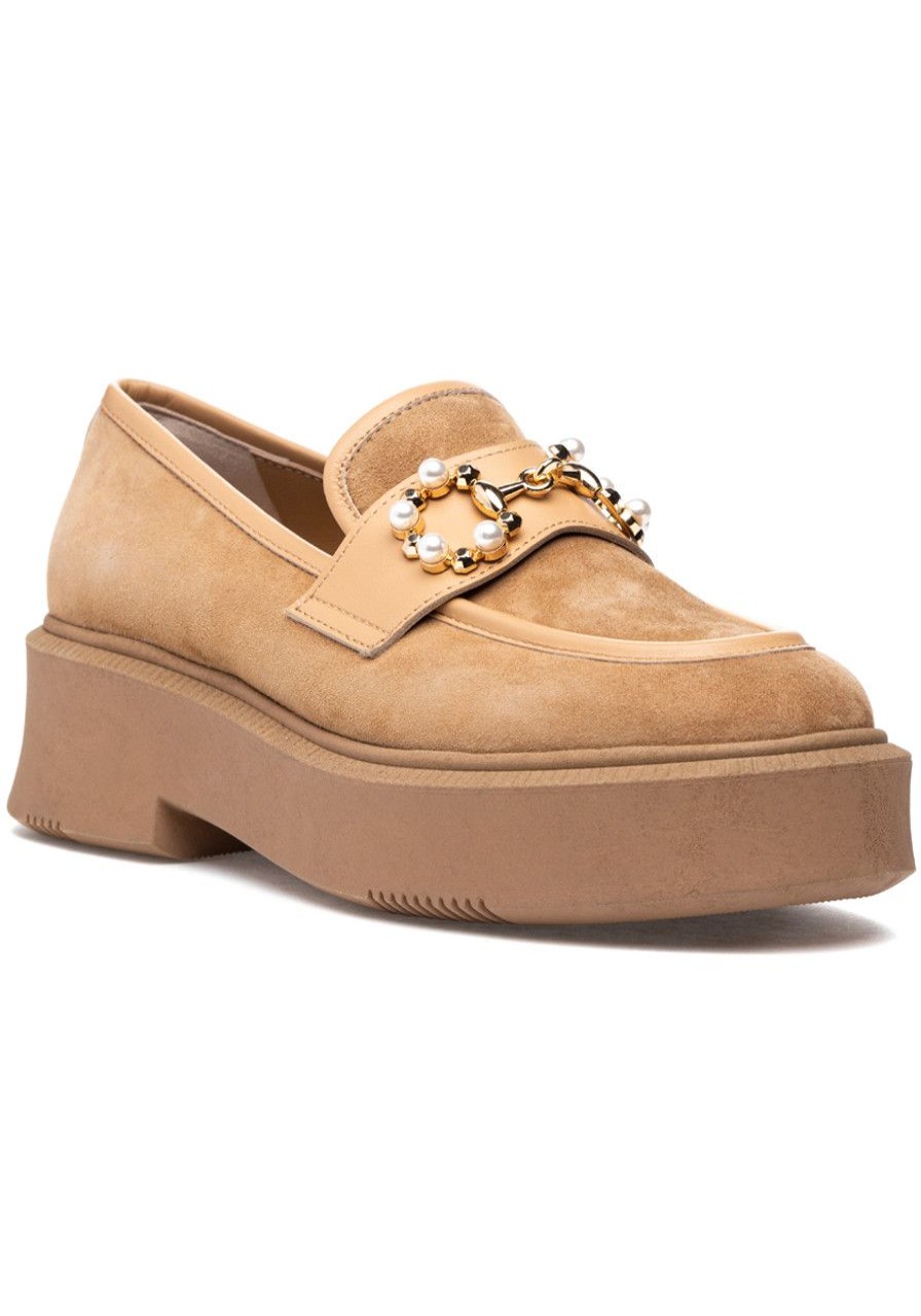 Women 275 Central Loafers & Oxfords | Missy Loafer Tan Suede