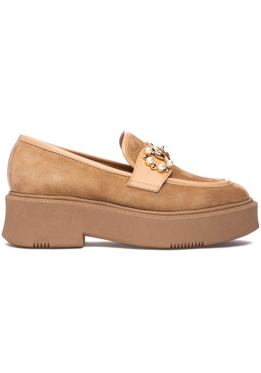 Women 275 Central Loafers & Oxfords | Missy Loafer Tan Suede