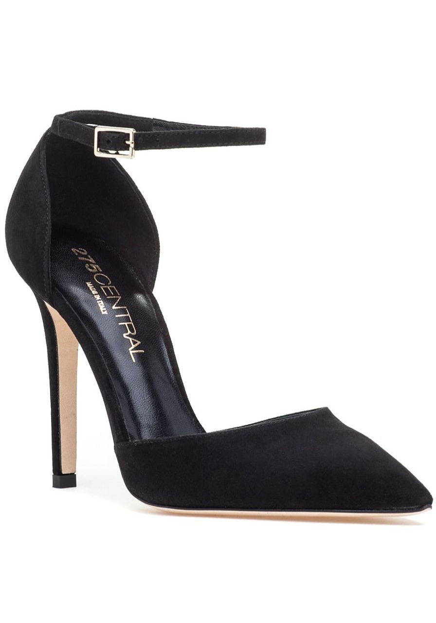 Women 275 Central Pumps | Two Piece Pump Black Suede