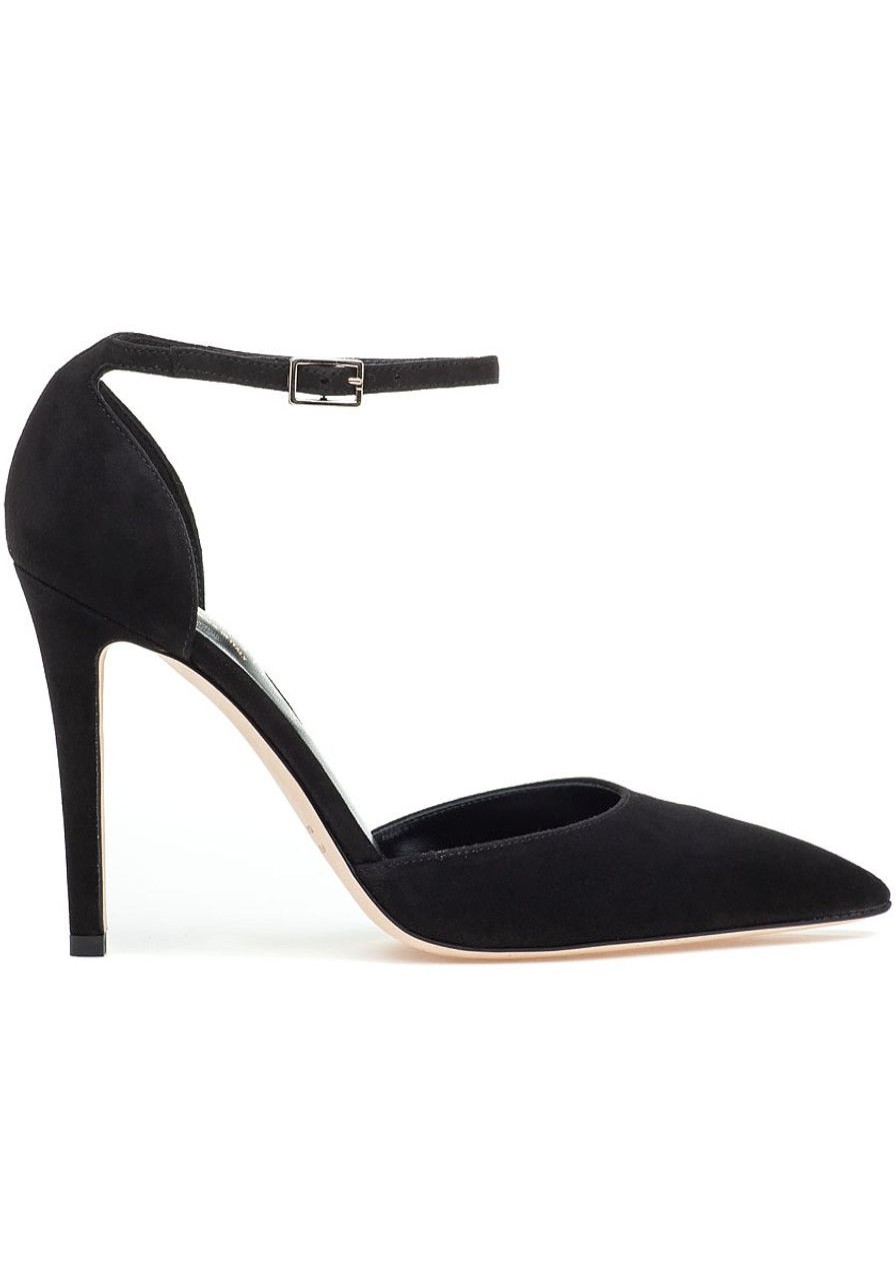 Women 275 Central Pumps | Two Piece Pump Black Suede