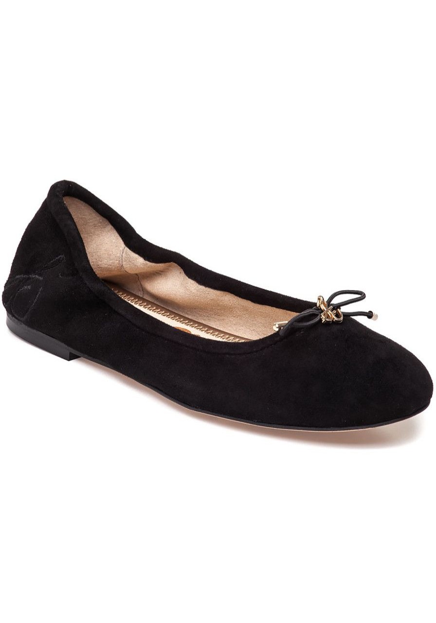 Women Sam Edelman Flats | Felicia Flat Black Suede