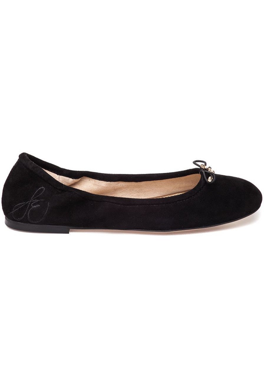 Women Sam Edelman Flats | Felicia Flat Black Suede