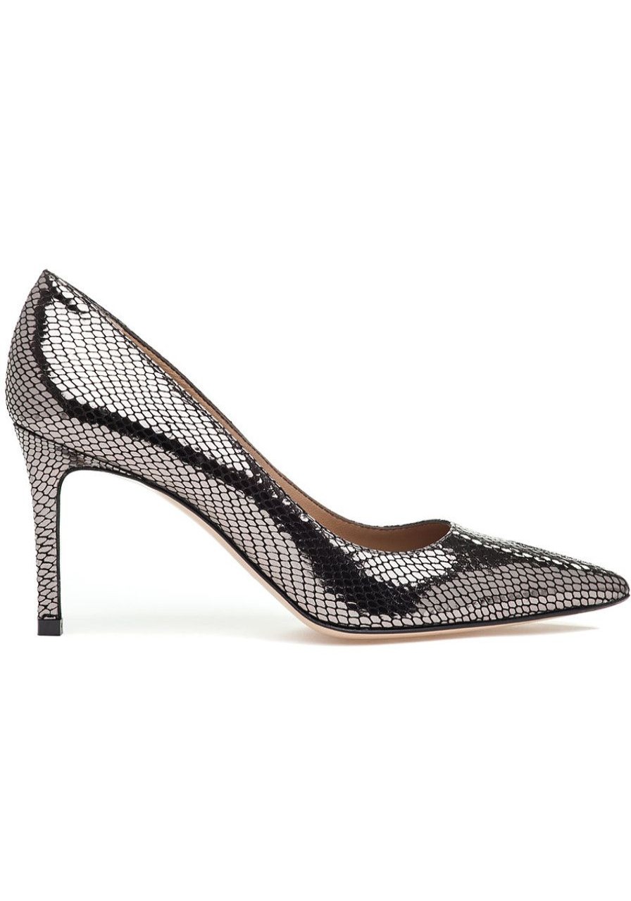 Women Roberto Festa Pumps | 85000 Pump Pewter Snake Print