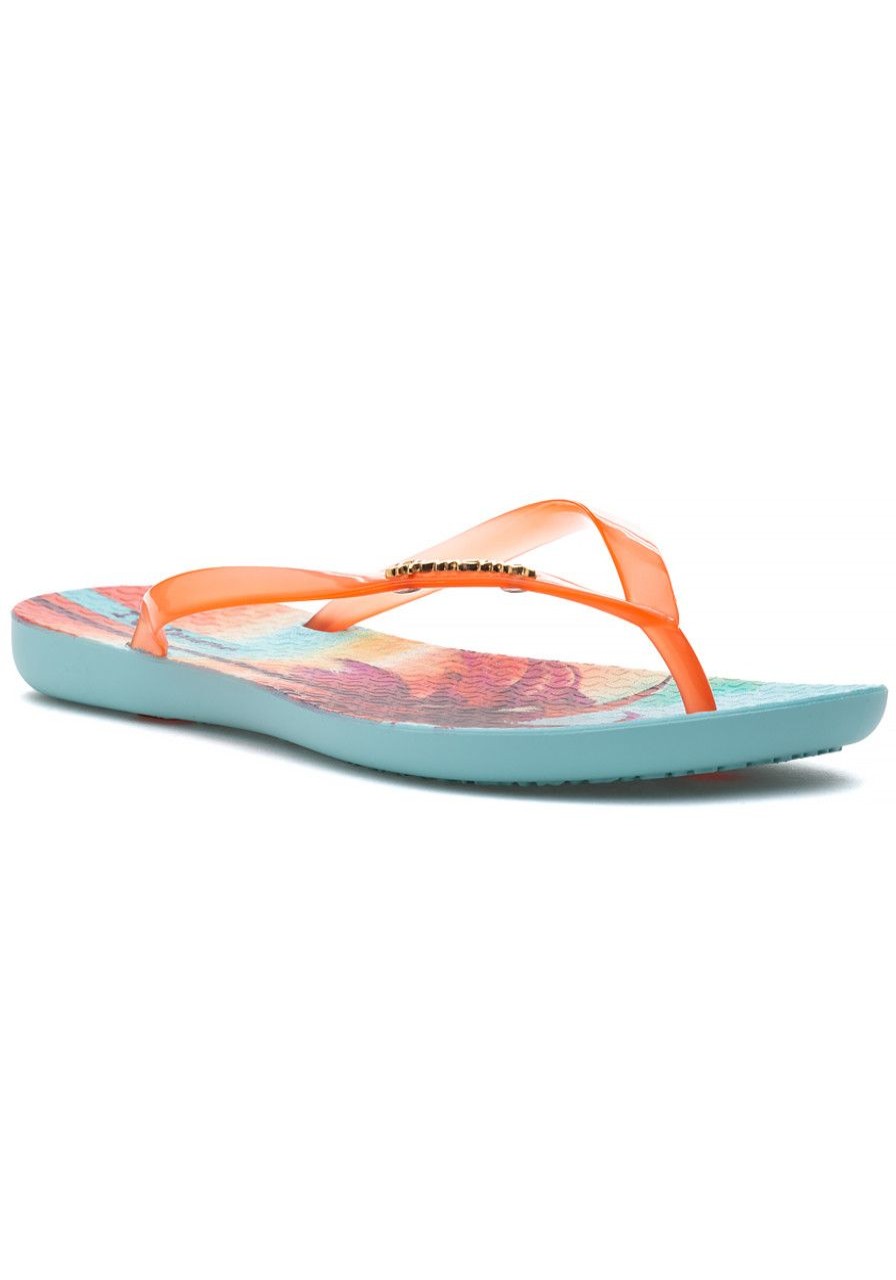 Women iPANEMA Sandals | Wave Scenic Flip Flop Green/Orange