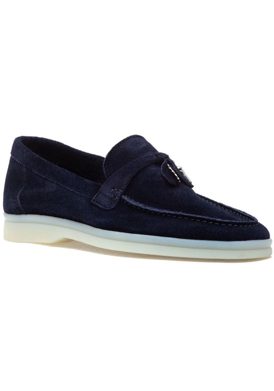 Women 275 Central Flats | Fischer Loafer Navy Suede
