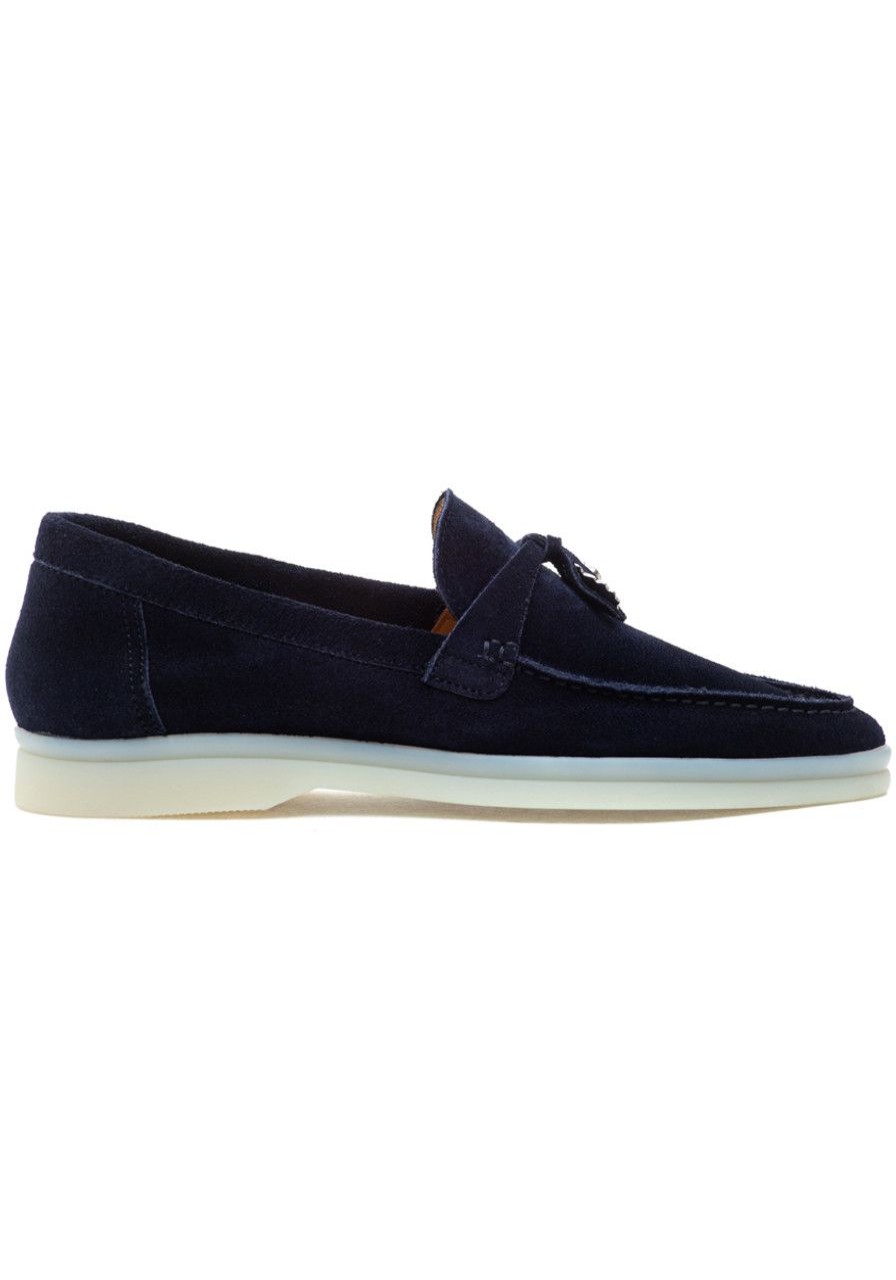 Women 275 Central Flats | Fischer Loafer Navy Suede