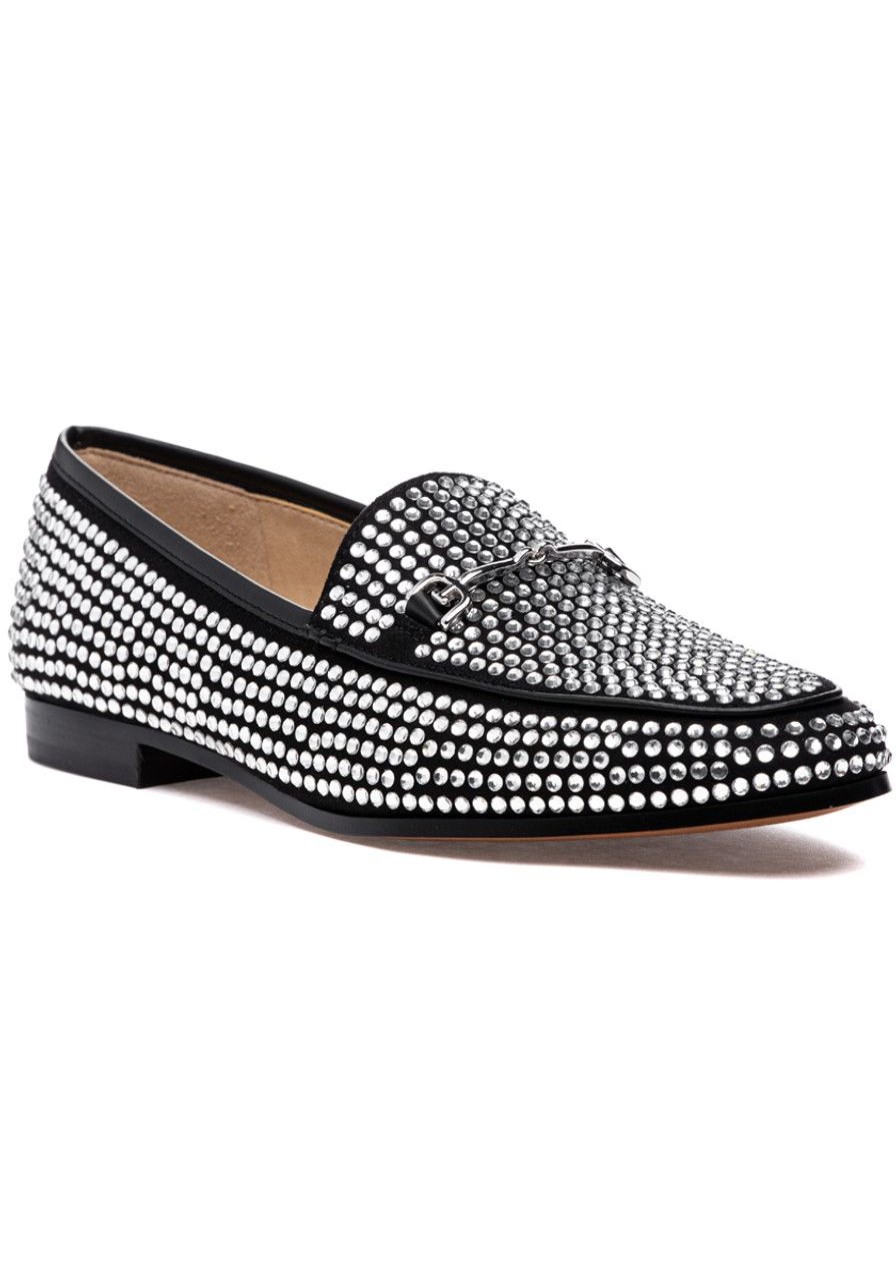 Women Sam Edelman Loafers & Oxfords | Loraine Glitz Loafer Black Glitz