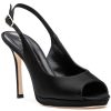 Women 275 Central Pumps | Florence Sandal Black Satin