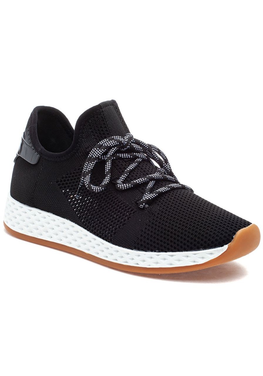 Women Urban Sport Sneakers | Ophelia Sneaker Black/White Knit