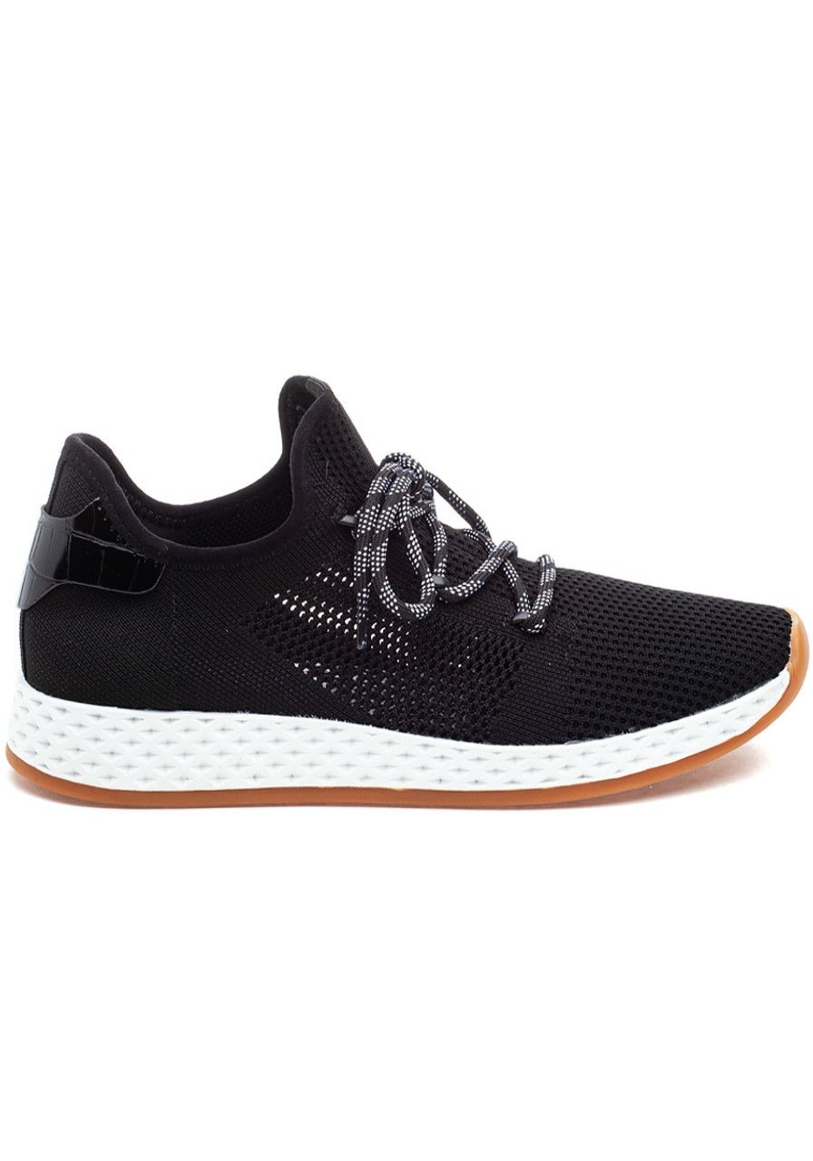 Women Urban Sport Sneakers | Ophelia Sneaker Black/White Knit