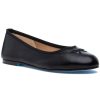 Women French Sole Flats | Kathy Flat Black Leather
