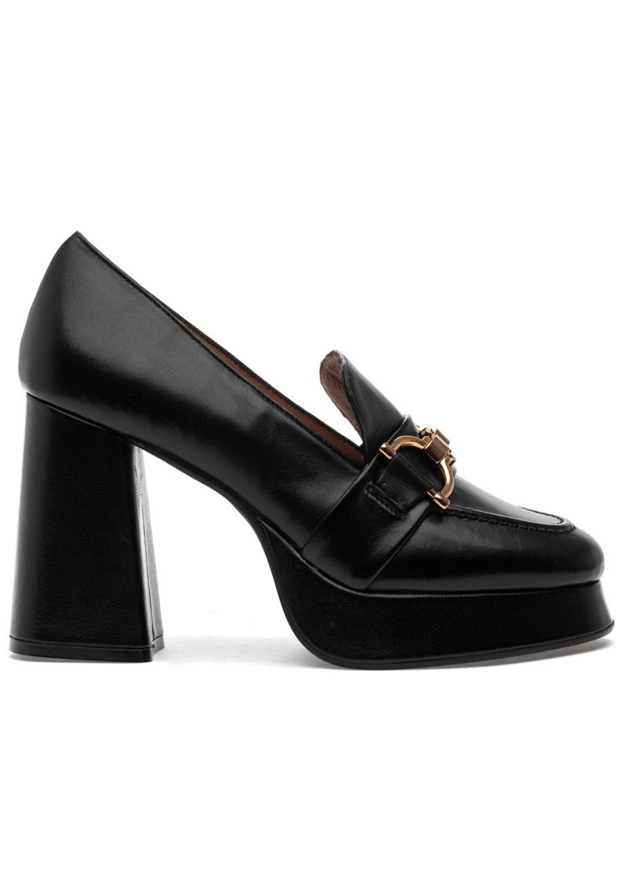 Women 275 Central Loafers & Oxfords | Fawn Loafer Pump Black Leather