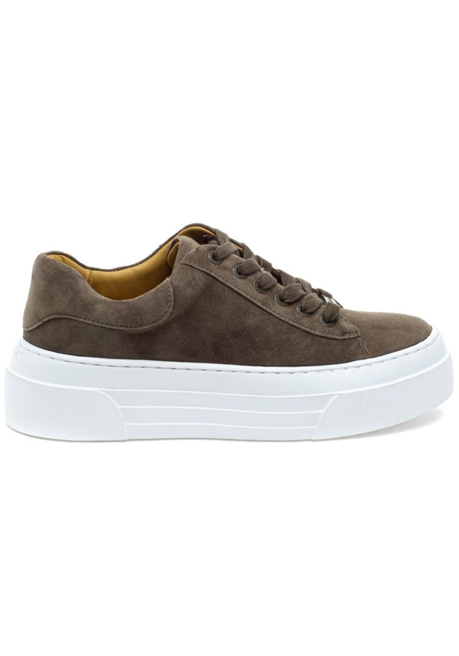 Women J/Slides Sneakers | Amanda Sneaker Khaki Suede