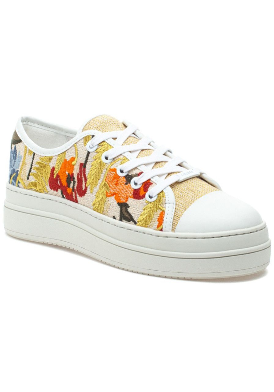 Women J/Slides Sneakers | Noir Sneaker Floral Embroidery