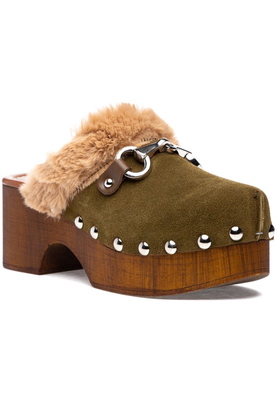 Women 275 Central Mules & Clogs | Prince Clog Olive Suede