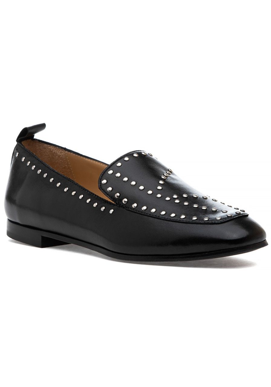 Women 275 Central Flats | Palmieri Loafer Black Leather
