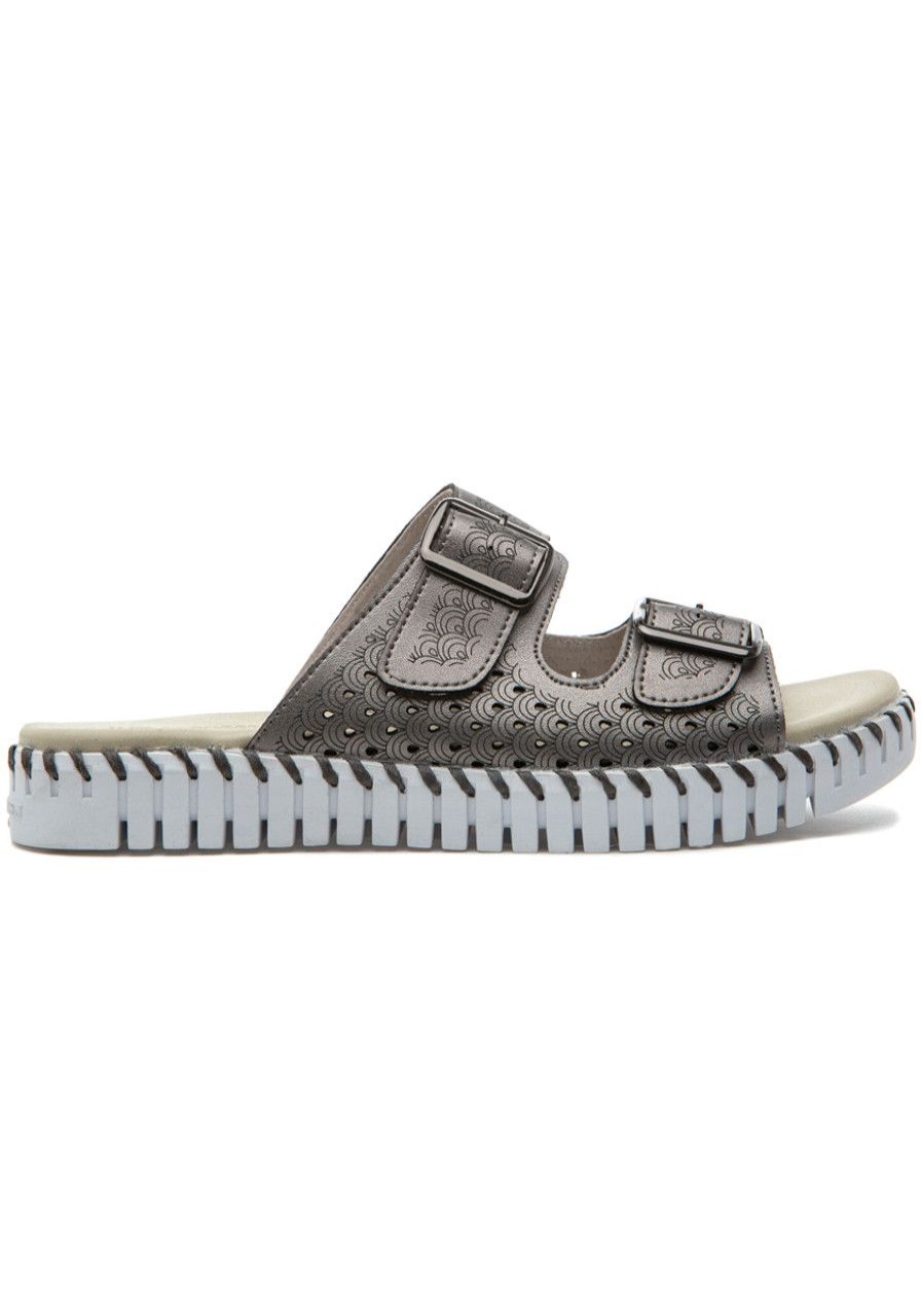 Women Ilse Jacobsen Sandals | Tulip 1176Ml Sandal Gun Metal