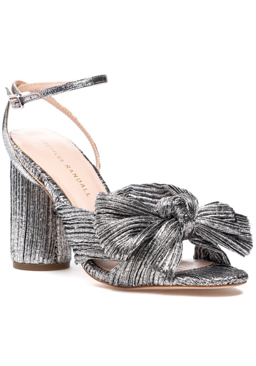 Women Loeffler Randall Sandals | Camellia Sandal Dark Silver