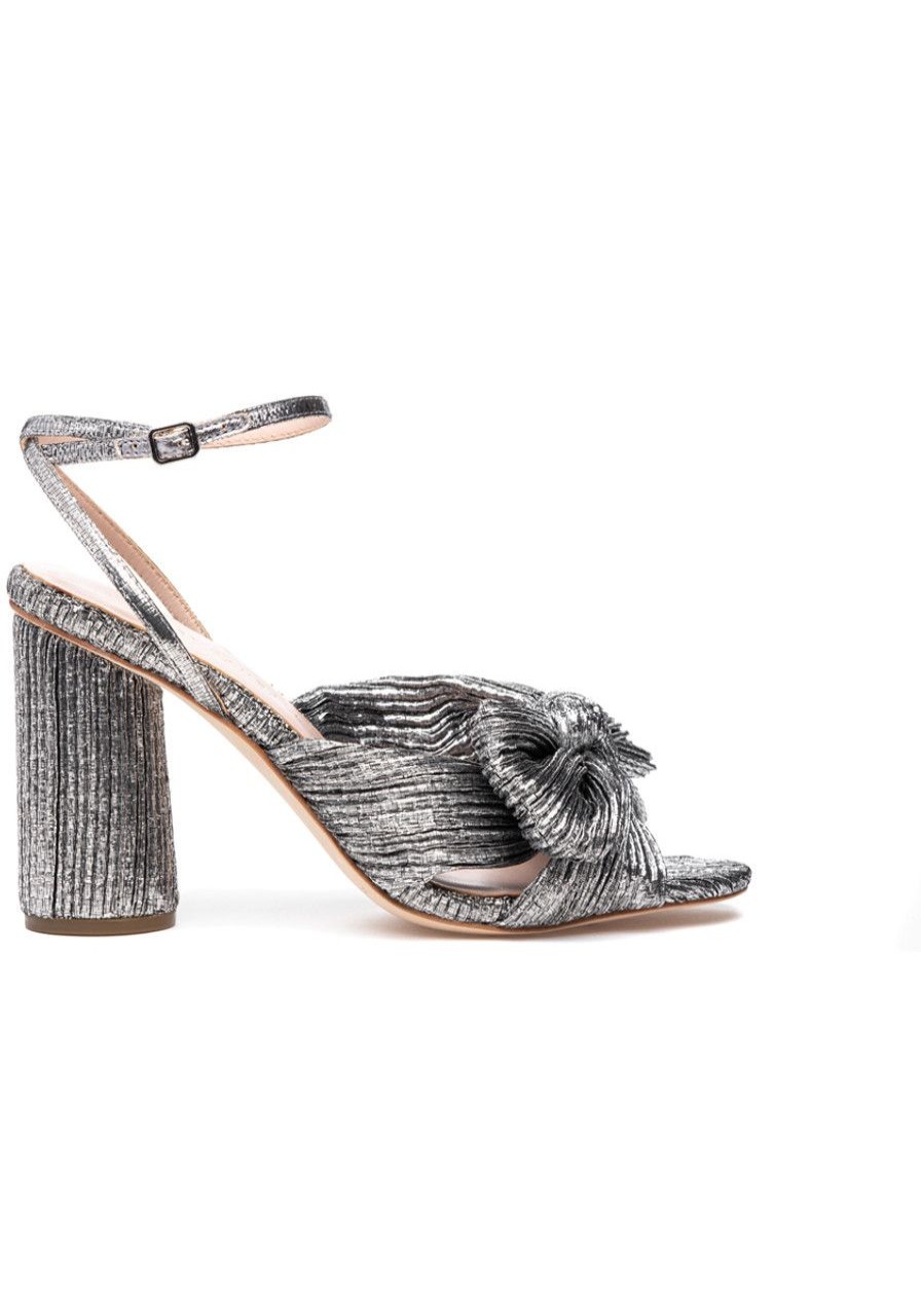 Women Loeffler Randall Sandals | Camellia Sandal Dark Silver