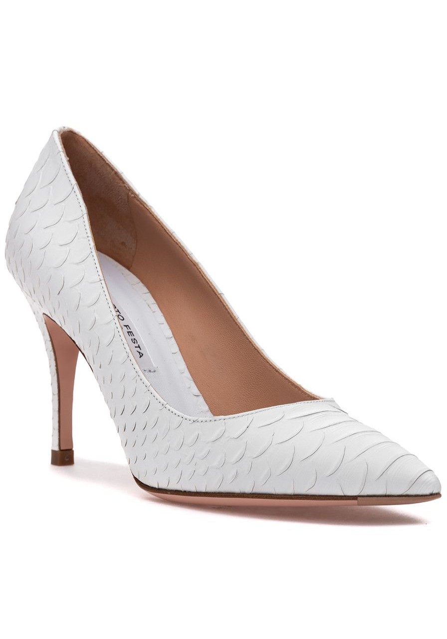 Women Roberto Festa Pumps | New Emma Pump White Snake