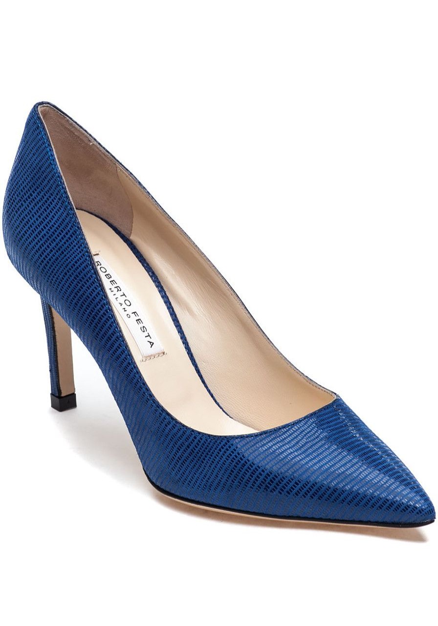 Women Roberto Festa Pumps | 85000 Pump Blue Snake Leather
