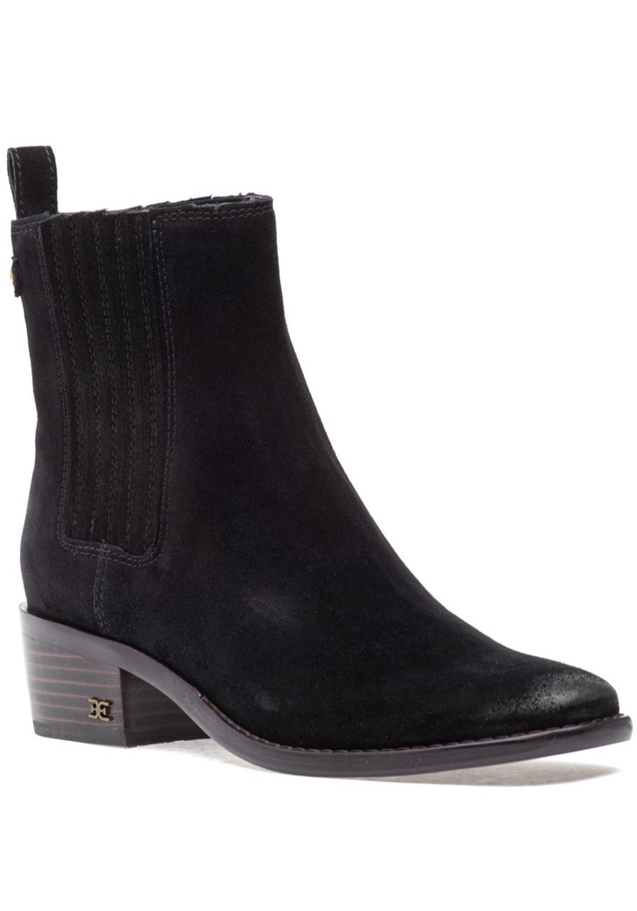 Women Sam Edelman Boots | Bronson Boot Black Suede