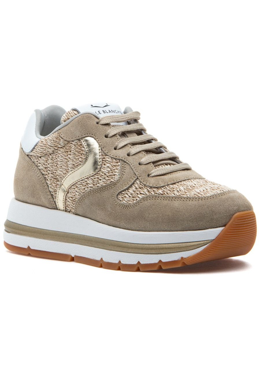 Women Voile Blanche Sneakers | Maran Sneaker Sand Beige Raffia