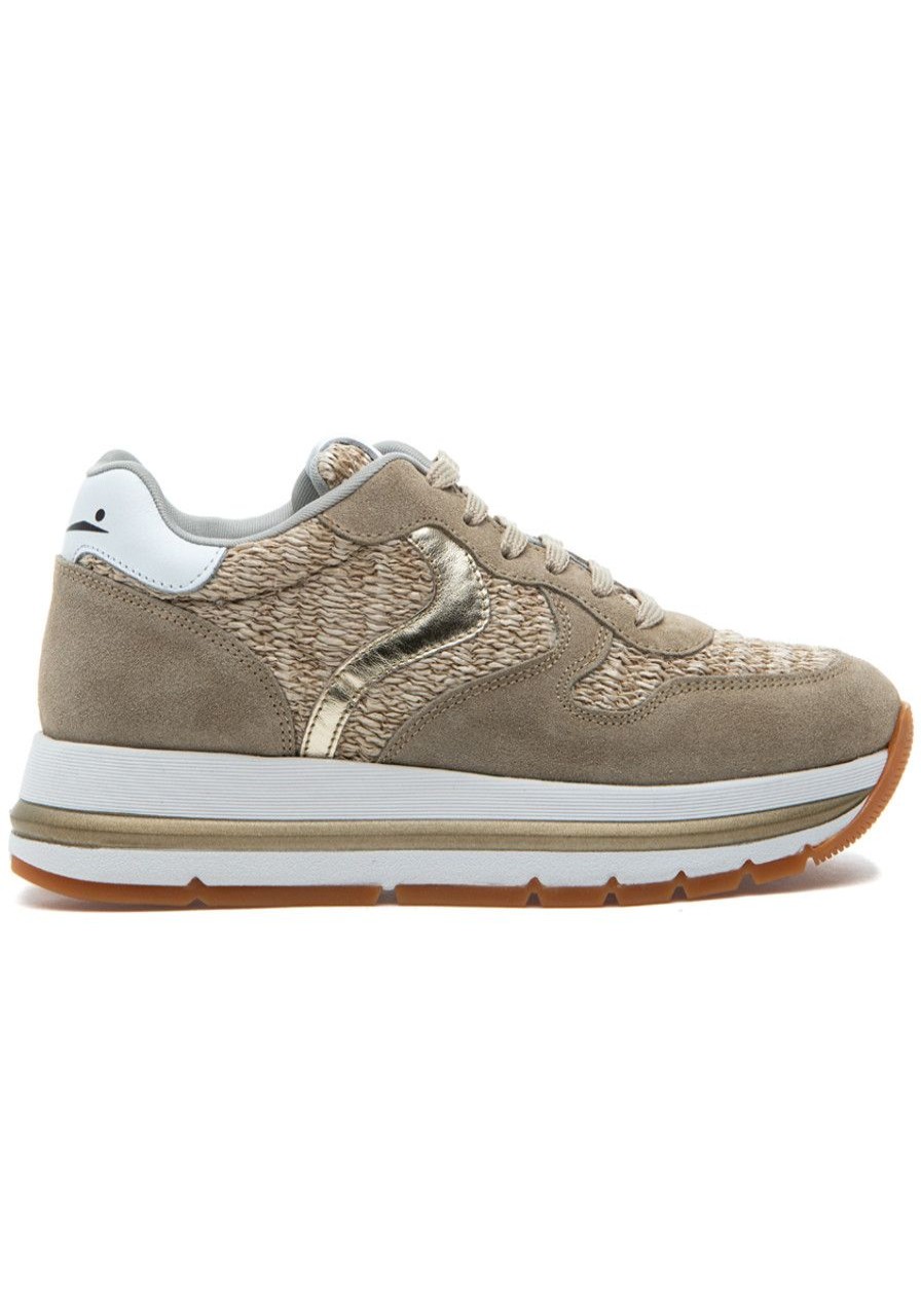 Women Voile Blanche Sneakers | Maran Sneaker Sand Beige Raffia