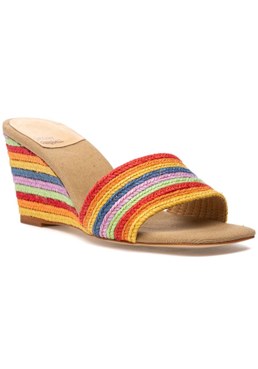 Women Jeffrey Campbell Sandals | Appetit Wedge Sandal Colorful Jute
