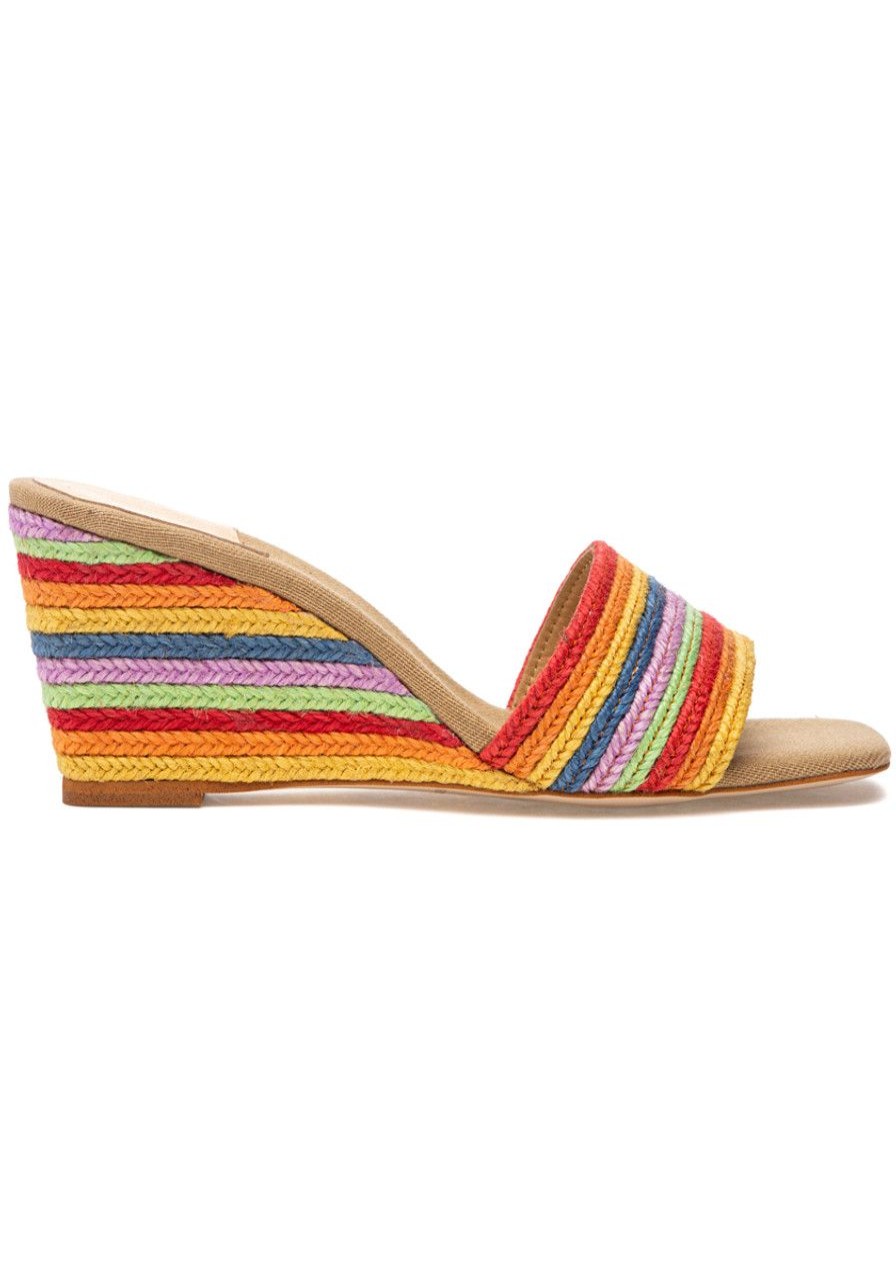 Women Jeffrey Campbell Sandals | Appetit Wedge Sandal Colorful Jute