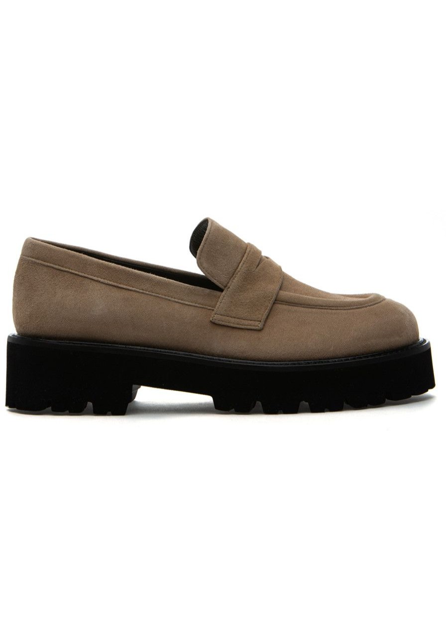 Women 275 Central Loafers & Oxfords | Paulina Loafer Natural Suede