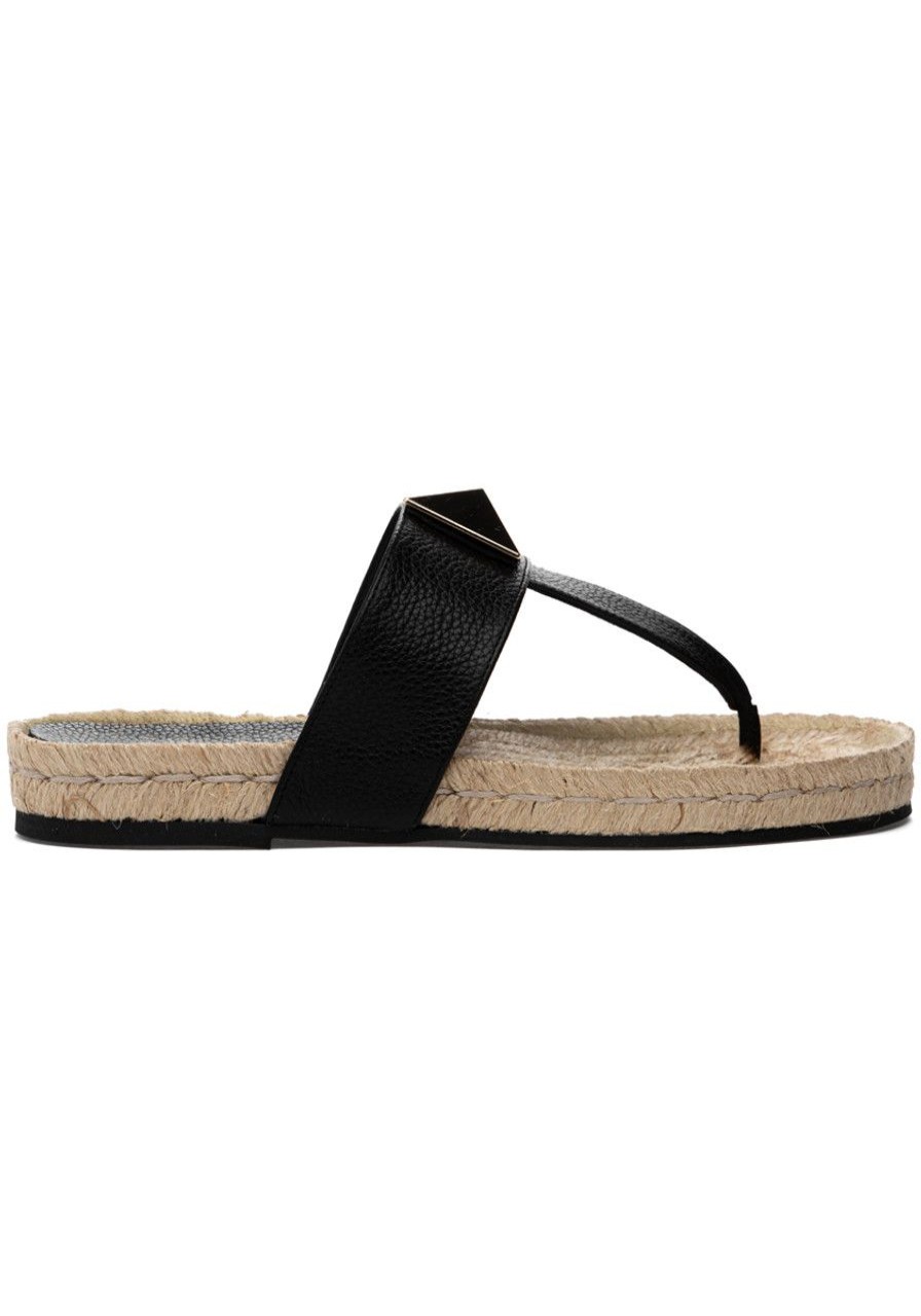 Women 275 Central Sandals | Mikey Espadrille Sandal Black Leather