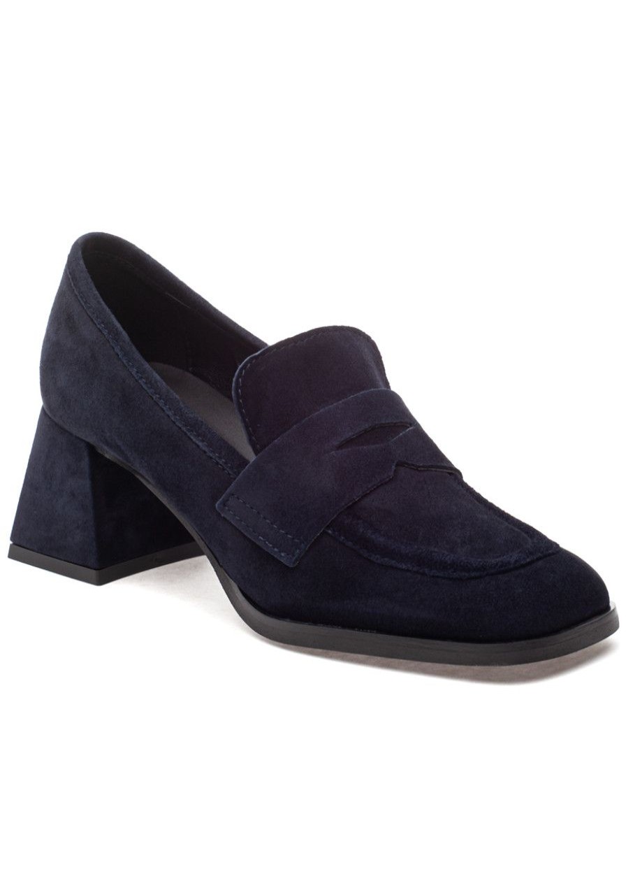 Women 275 Central Loafers & Oxfords | Lonzo Loafer Pump Navy Suede