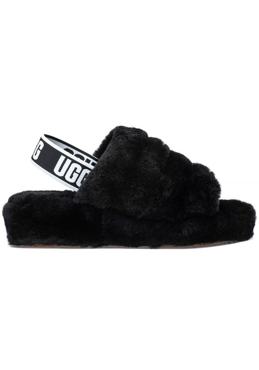 Women UGG® Slippers | Fluff Yeah Slide Black