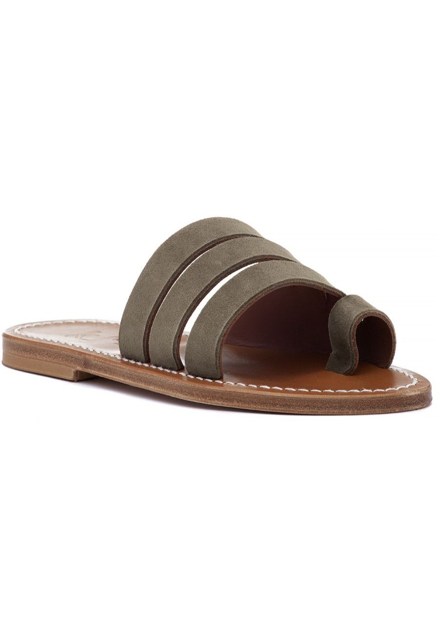 Women K. Jacques Sandals | Gandalf Sandal Olive Suede