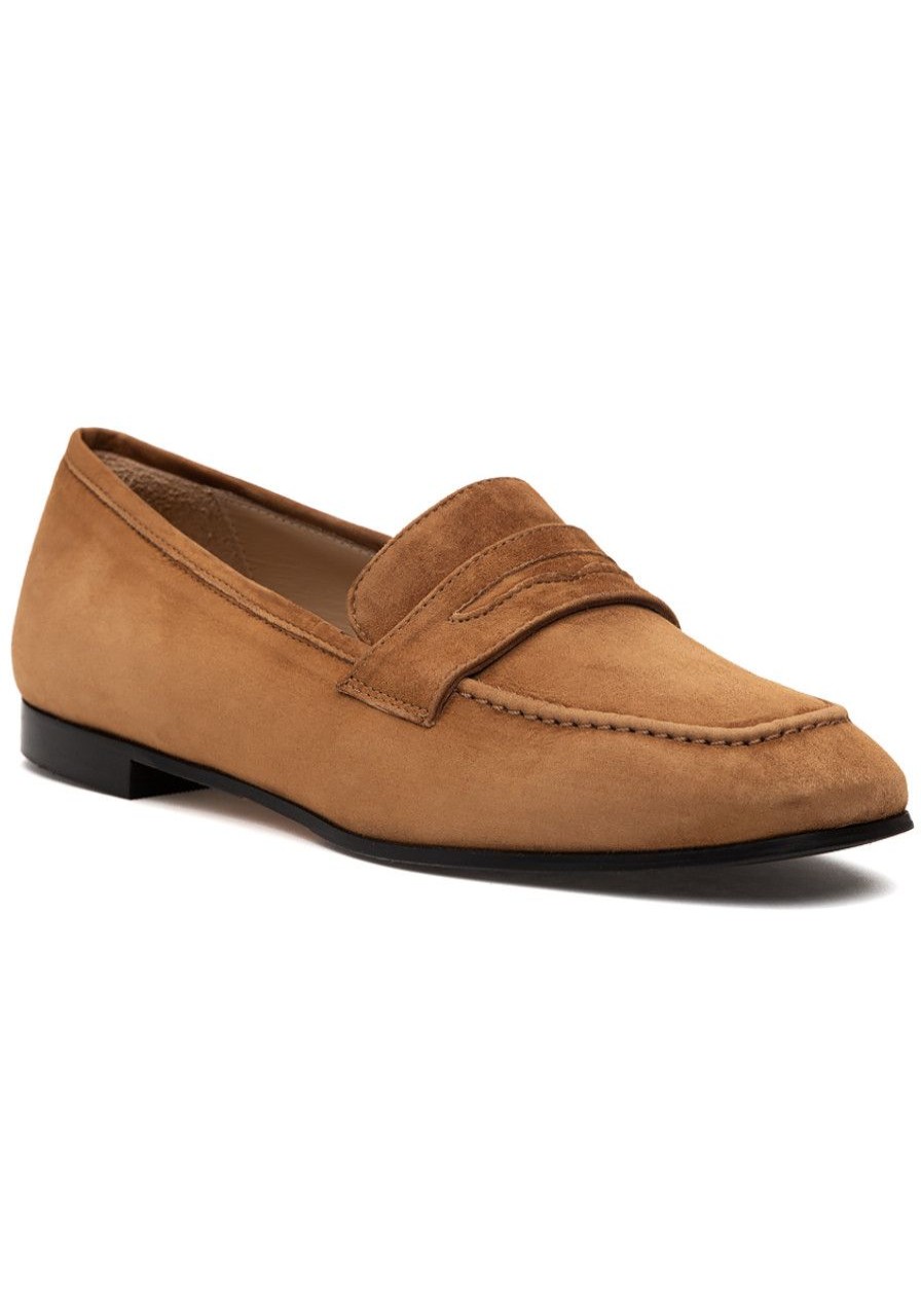 Women 275 Central Loafers & Oxfords | Peyton Loafer Luggage Suede