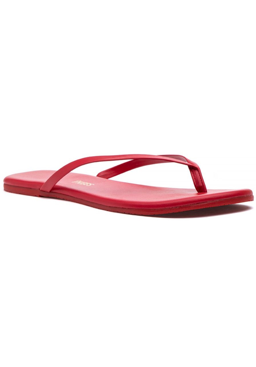 Women Tkees Sandals | Solids Flip Flop Red
